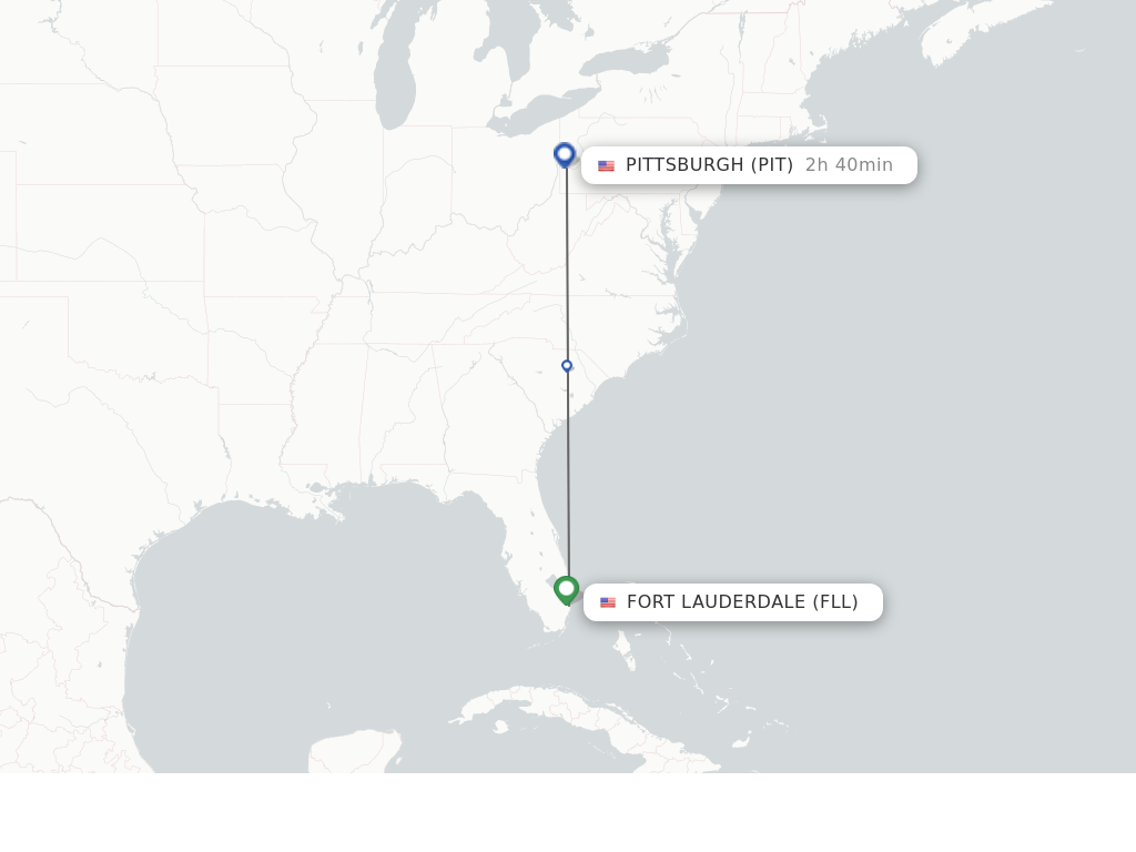 Picture of: Direct (non-stop) flights from Fort Lauderdale to Pittsburgh