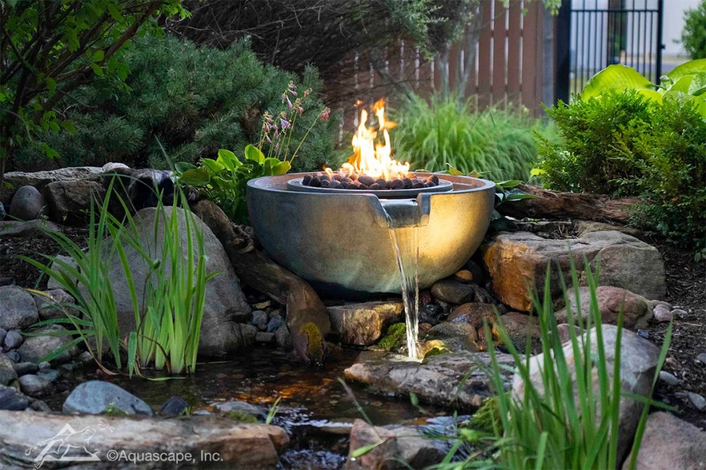 Picture of: Fire and Water Feature  Aquascape Fire Fountains